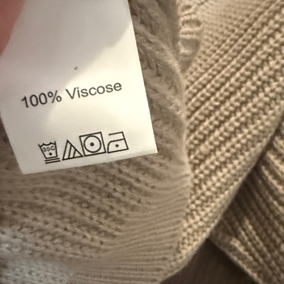 Taupe Knit Sweater with Lace-Up Sleeves - Picture 4 of 5